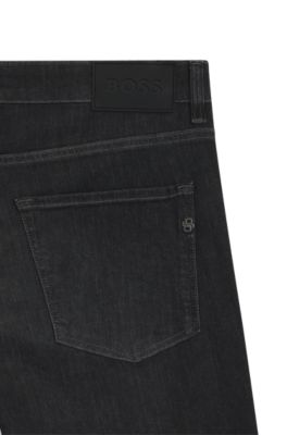 Jean Slim Delaware en denim stretch noir, Gris