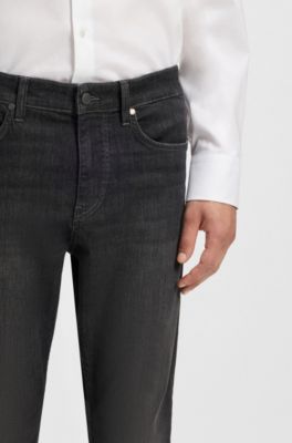 Jean Slim Delaware en denim stretch noir, Gris