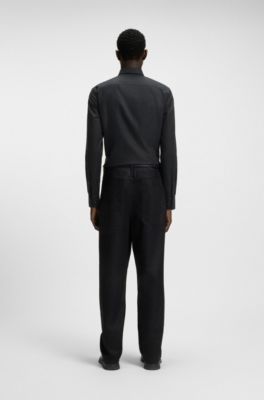 HUGO BOSS スリムフィット ブラックシャツ L hbna50544934_001_100?wid=1980&