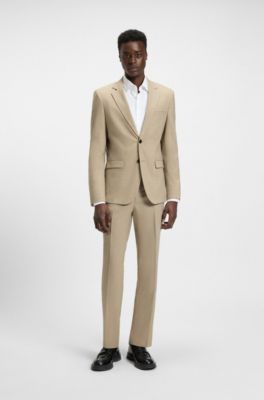 Logo-jacquard slim-fit shirt in cotton, White