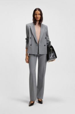 Sleeveless top in merino wool with mock neck, light pink