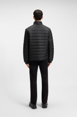 Red-logo jacket with water-repellent finish, Black