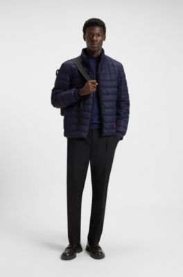 Red-logo jacket with water-repellent finish, Dark Blue