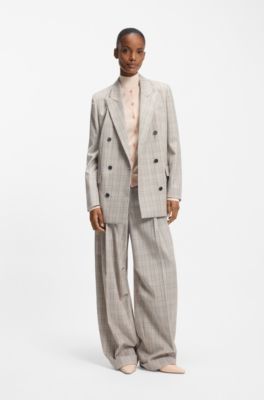 Button-up cardigan in extra-fine merino wool, White