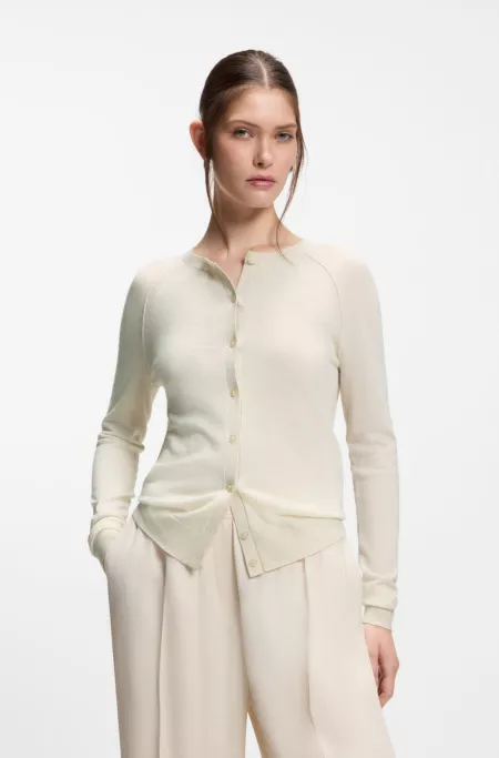 Superfine merino wool cardigan