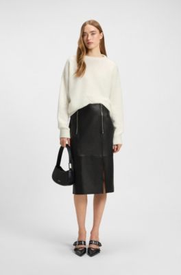 Jersey oversize fit en mezcla de lana, Blanco