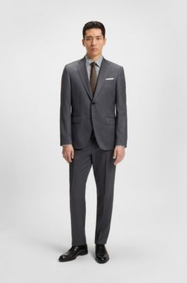 Camisa slim fit en popel&iacute;n de algod&oacute;n el&aacute;stico con estampado floral, Verde