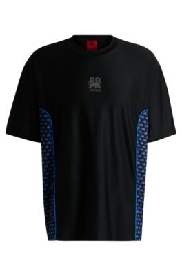 ★Hugo Boss★ Round Short Sleeve T-Shirt Regular Fit 5051115 BOSS - Cotton-jacquard regular-fit T-shirt with seasonal