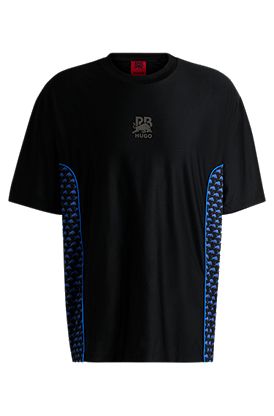 HUGO x RB structured-jersey T-shirt with piping details
