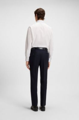 Camisa regular fit en popel&iacute;n de algod&oacute;n de planchado f&aacute;cil, Blanco