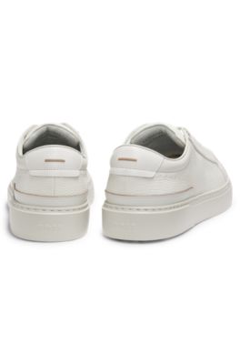 Gary trainers in grained leather, White