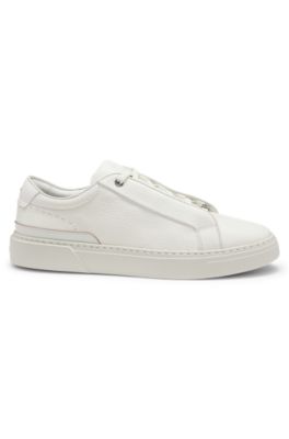 Gary trainers in grained leather, White