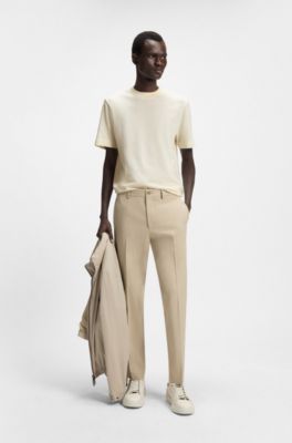 Cotton-silk T-shirt with Prince of Wales check, White