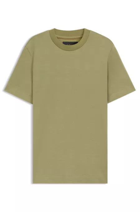 Cotton-silk T-shirt with Prince of Wales check