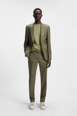 T-shirt en coton et soie &agrave; carreaux prince-de-galles, Chaux