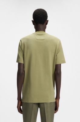 Camiseta de algod&oacute;n y seda con motivo a cuadros Pr&iacute;ncipe de Gales, Cal