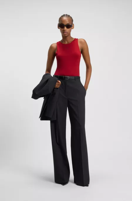 Stacked-logo bodysuit in stretch jersey