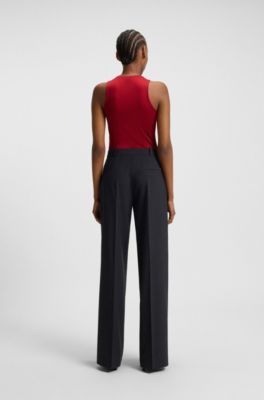 Stacked-logo bodysuit in stretch jersey, Red