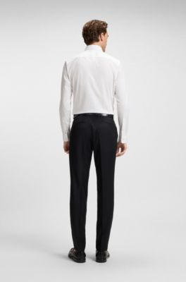 Chemise Slim &agrave; monogramme Double&nbsp;B, Blanc