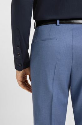 Camisa slim fit con monograma Double&nbsp;B, Azul oscuro