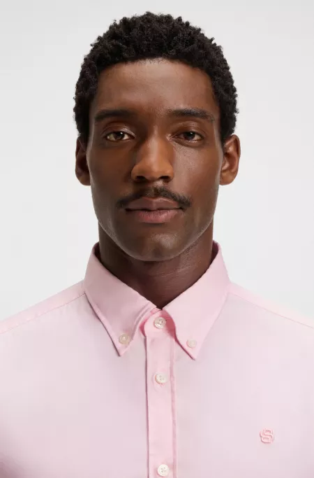 Slim-fit shirt with Double B monogram