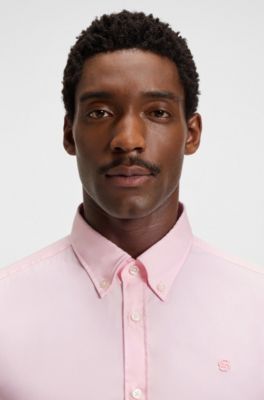 Camisa slim fit con monograma Double&nbsp;B, Pink