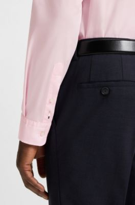 Camisa slim fit con monograma Double&nbsp;B, Rosa claro