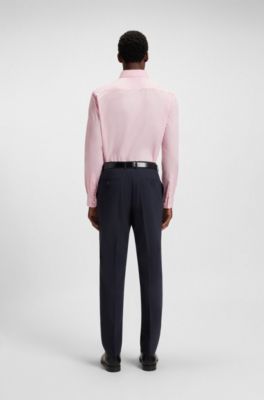 Camisa slim fit con monograma Double&nbsp;B, Rosa claro