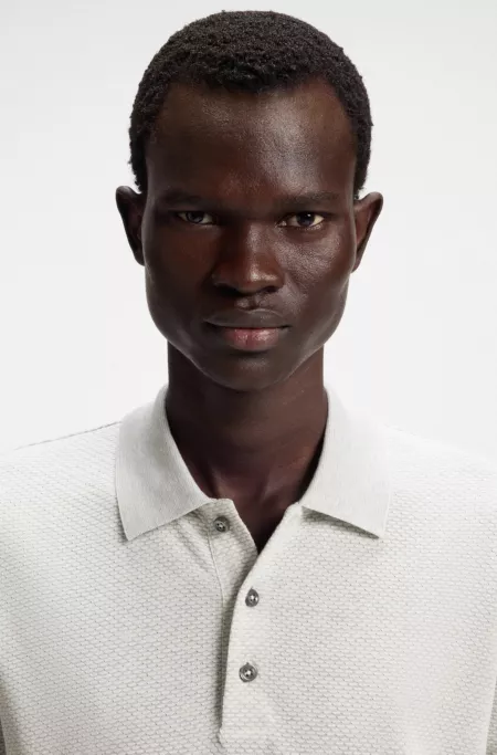 Regular Fit cotton-silk polo shirt with mercerised finish