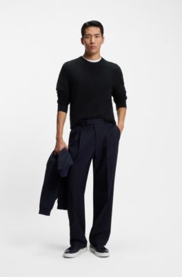 Jersey de algod&oacute;n con estructura de punto, Negro