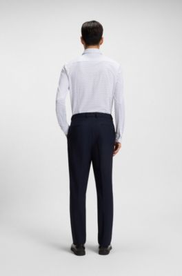 Chemise Slim en tissu stretch performant confectionn&eacute; en Italie, bleu clair