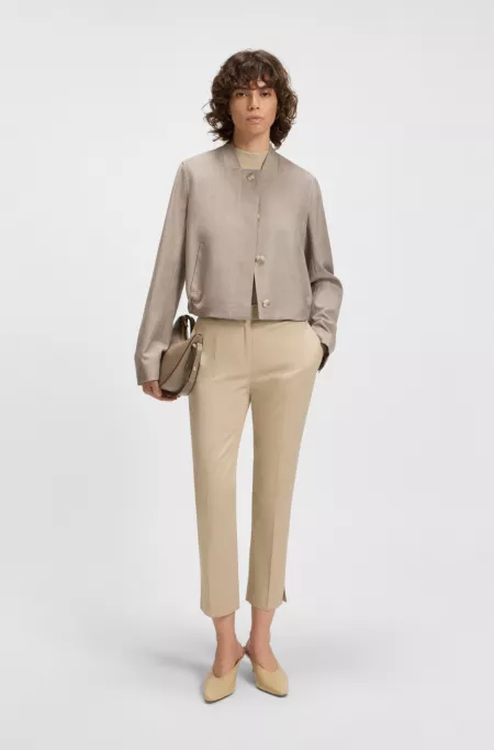 Slim-fit trousers in stretch cotton