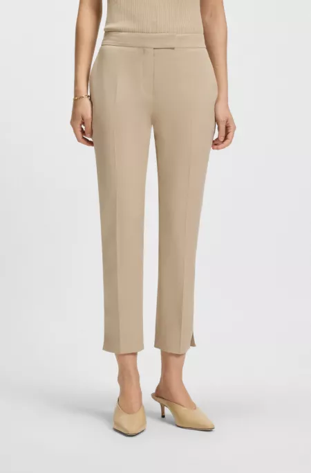 Slim-fit trousers in stretch cotton