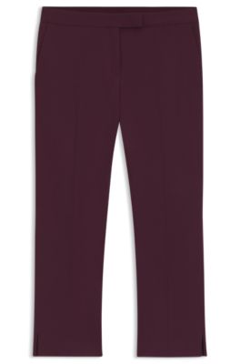 Slim-fit trousers in stretch cotton, Dark Purple