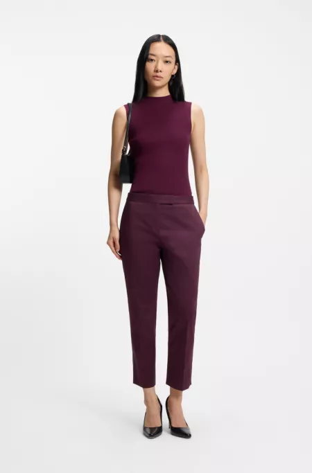 Slim-fit trousers in stretch cotton