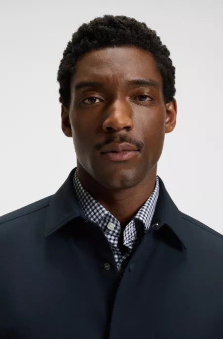 Relaxed-fit shirt in performance-stretch twill