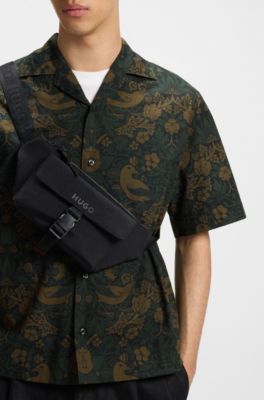 Camisa oversize fit en popel&iacute;n de algod&oacute;n estampado, Cal