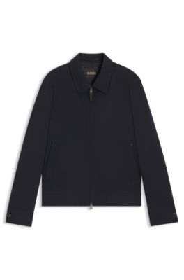 Cazadora slim fit con acabado repelente al agua, Azul oscuro