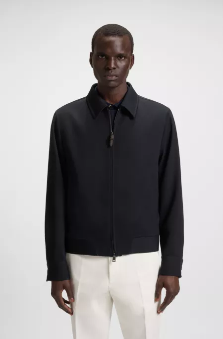 Slim-fit jacket with water-repellent finish