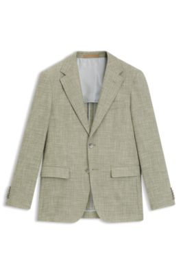 Regular-fit jacket with micro pattern, Beige