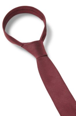 Corbata de mezcla de seda con estampado jacquard, Rosa claro