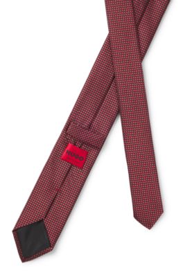 Corbata de mezcla de seda con estampado jacquard, Rosa claro