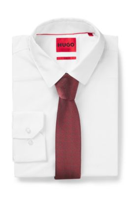 Corbata de mezcla de seda con estampado jacquard, Rosa claro