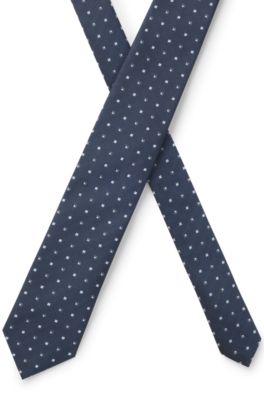 Corbata de mezcla de seda con microestampado, Celeste