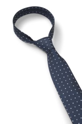 Corbata de mezcla de seda con microestampado, Celeste