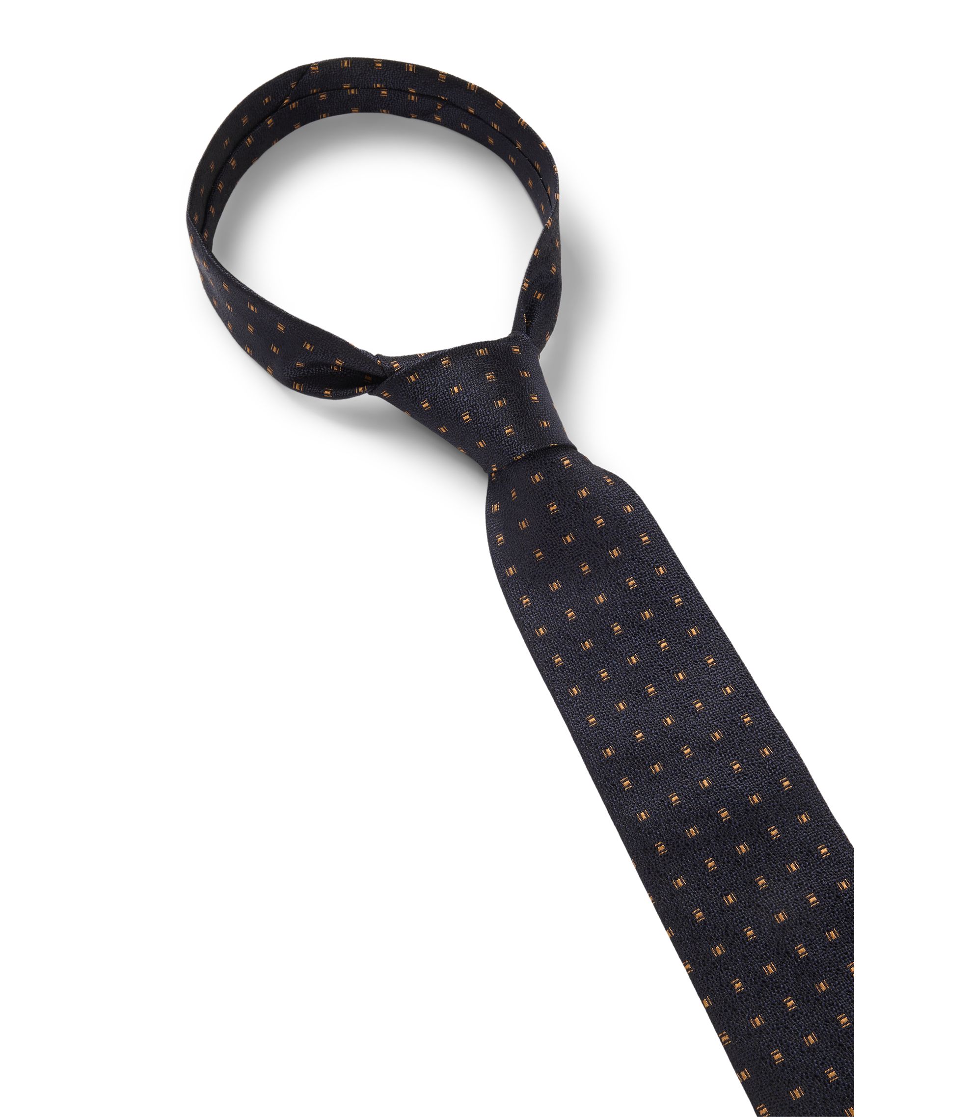 Cravate Hugo Boss 100% Soie - Beige - Made In Italy - Occasion état 10/10 - Longueur Classique