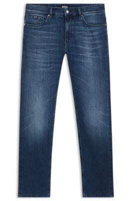 Vaqueros Delaware slim fit de c&oacute;modo tejido vaquero el&aacute;stico a&ntilde;il, Azul oscuro