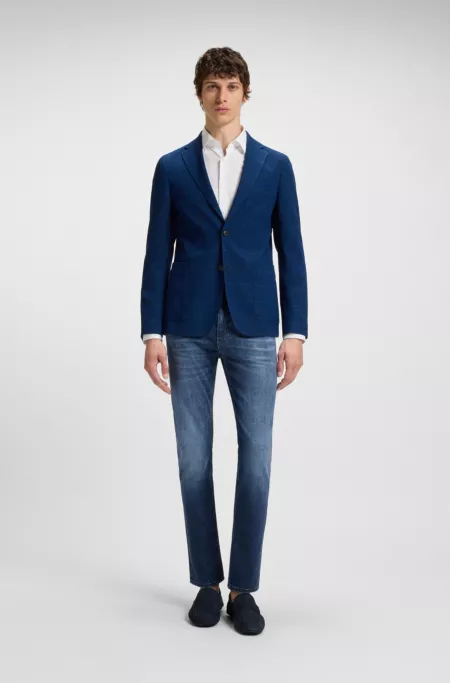 Delaware blue slim-fit jeans in comfort-stretch denim