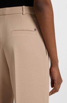 Pantalon large Regular, Brun chin&eacute;