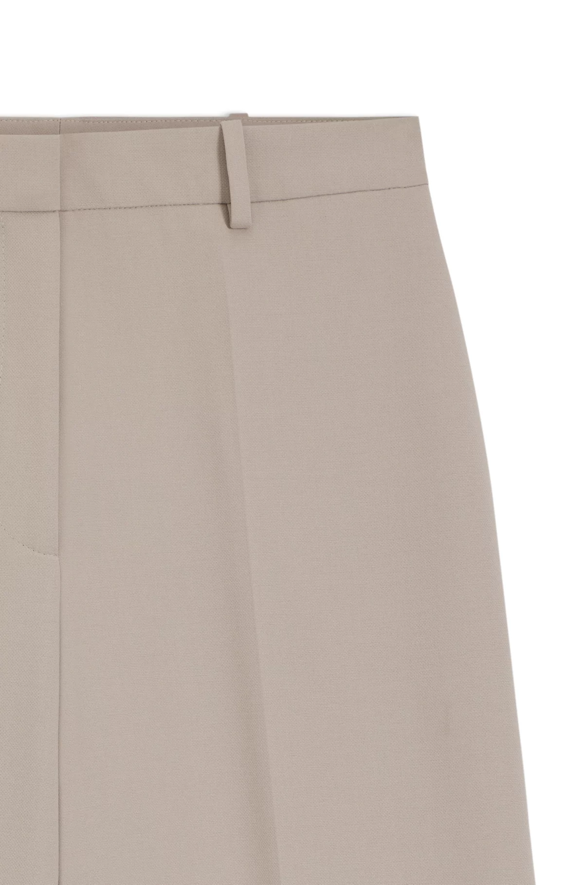 Pantalones regular fit de pernera ancha, Beige claro